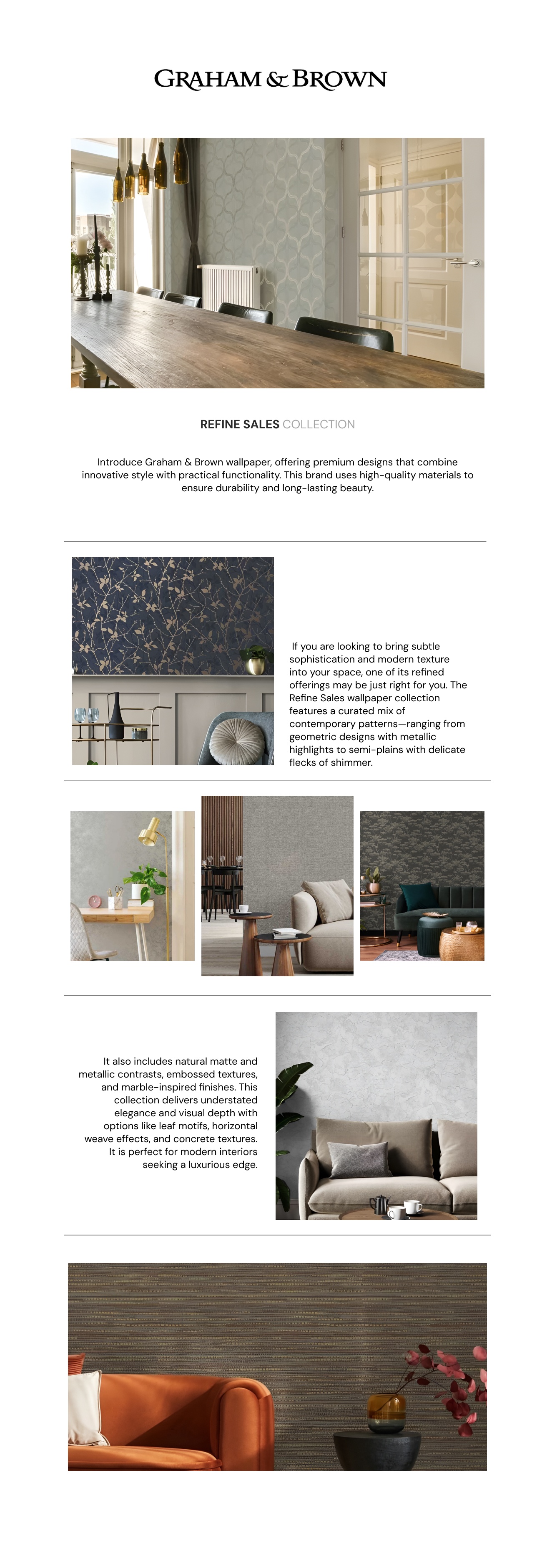 Refine Sales by Graham & Brown